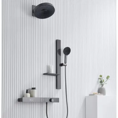Душевая система Black & White Universe GH-9025-GM (9025GM) (встраиваемая) термостатическая, gun metal 10