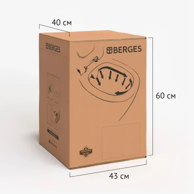 Унитаз подвесной Berges Sigma (082254) безободковый, с микролифтом 3
