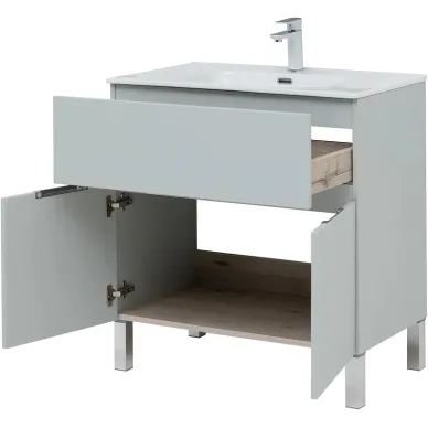 Тумба для ванной Aquanet Алвита New 277552 80 см, серая матовая 5