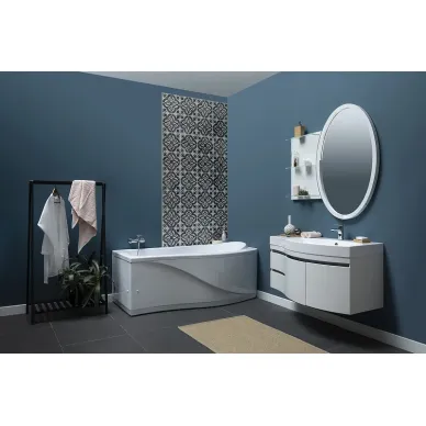 Зеркало Aquanet Опера L/R  212365 70 см, с Led подсветкой, полкой, белое 5