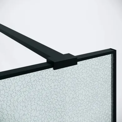 Душевая перегородка Niagara Nova NG-781-10BLACK 100х200 стекло эффект битого стекла/профиль чёрный 6