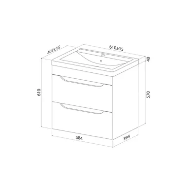Тумба для ванной с раковиной Iddis Ray RAY60W0i95K 60 см, белая 7