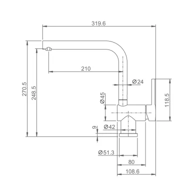 Смеситель для кухни Splenka S205 S205.40.09 графит 1