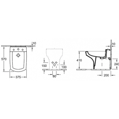 Биде напольное Villeroy & Boch Bellevue (546500R2) 1