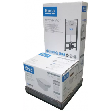 Инсталляция Roca Active WC ПЭК (893104090) в комплекте с унитазом Roca Dama Senso микролифт 7