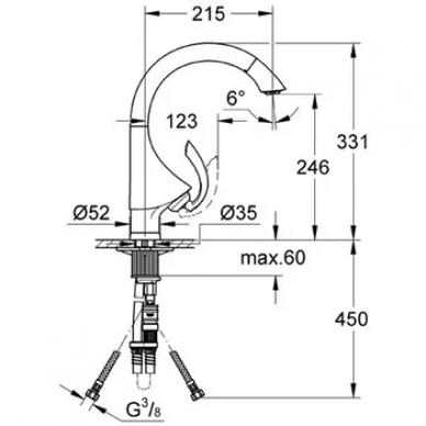 Смеситель для кухни Grohe K4 (33786SD0) нержавеющая сталь 1