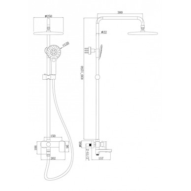 Душевая система Bravat Riffle (F6336370CP-A-RUS) 1