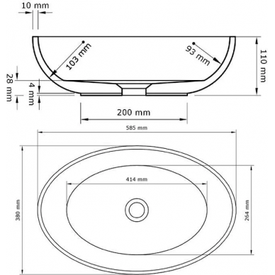 Раковина накладная Acquabella On-Top  (LAVABO_ON-TOP_OVAL_SLATE_NEGRO) черный 7