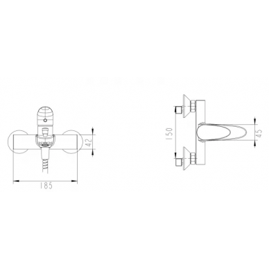 Комплект для ванны Bravat Drop (F00308C) хром 3