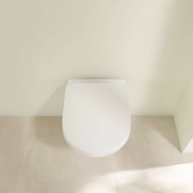 Чаша подвесного унитаза Villeroy & Boch O.Novo Directflush (5688H1R1) безободковый, с микролифтом 9