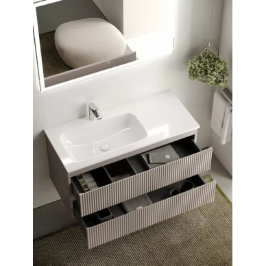 Тумба для ванной Sancos Snob R (SNR100LSM) (99.5 см) (под раковину с левой чашей) Doha Soft 7