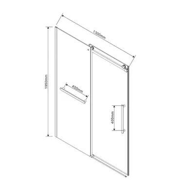 Душевая дверь Vincea Como Soft (VDS-1CS130CLB) 130x195 см, профиль чёрный/стекло прозрачное 10