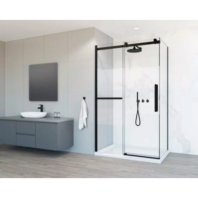 Душевой уголок Vincea Como Soft (VSR-1CS9015CLB) 150х90х195 см, профиль черный/стекло прозрачное 7