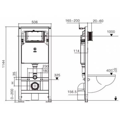 Инсталляция Welt Wasser AMBERG 506 + KEHLBACH 004 GL-WT + AMBERG RD-BL в комплекте с унитазом, безободковый, с сидением микролифт 6