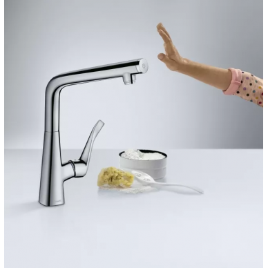 Смеситель для кухни Hansgrohe Metris Select (14883800) сталь 6