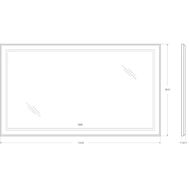 Зеркало BelBagno Kraft (SPC-KRAFT-1400-800-LED-TCH-WARM) с подсветкой, 80x140 см, сатин 8