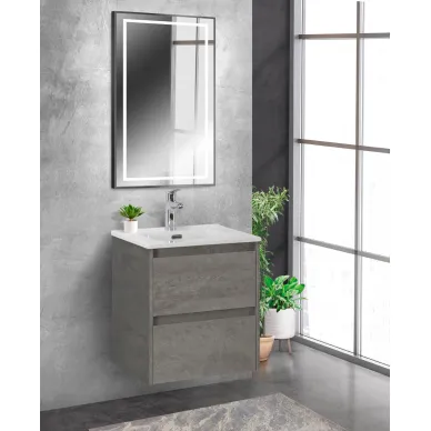 Зеркало BelBagno Kraft (SPC-KRAFT-500-900-LED-TCH-WARM-NERO) с подсветкой, 50x90 см, черный 7