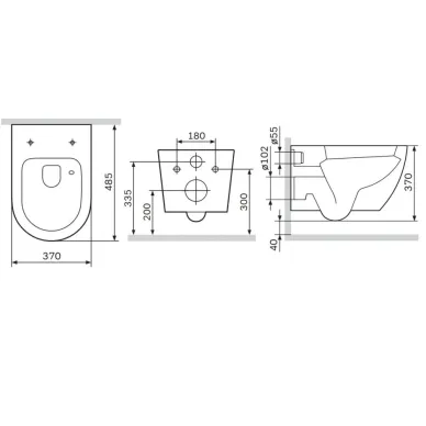 Унитаз подвесной AM.PM Like AquaSpin (C801900SC) безободковый, с микролифтом 10