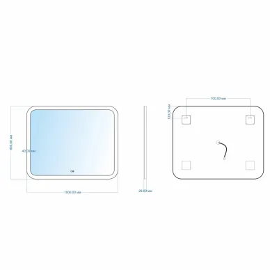 Зеркало Mixline Стив-2 100х80 548629 с  LED подсветкой 5