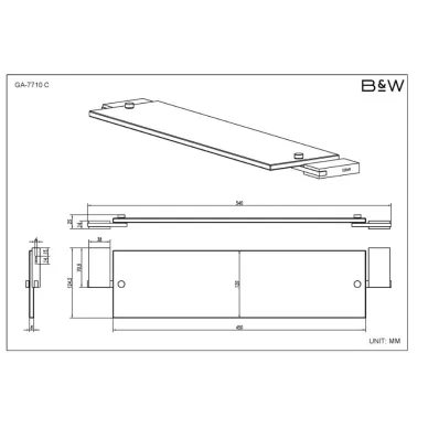 Набор аксессуаров для ванной комнаты Black & White Gravity GA-7710C хром 10