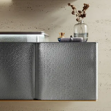 Комплект мебели Black & White Gravity V-2427 1700x550x420 Hettich drawers,Steel Ar.stone no-holе,mirror LED,Anti-fog 6