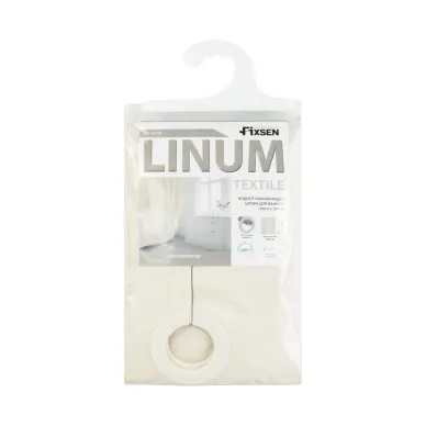 Шторка для ванной Fixsen LinumFX-1535A бежевая 1