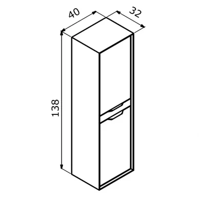 Пенал ORKA Clay 3003813 40 см, Soil 3