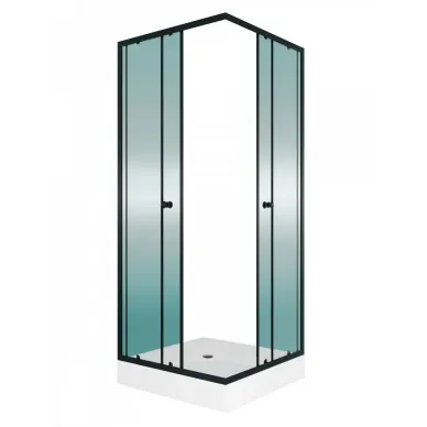 Душевой уголок Teymi Lina T00602 80x80, с поддоном, чёрный/стекло прозрачное 8