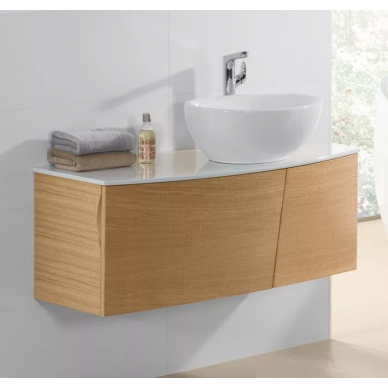 Тумба для ванной Villeroy & Boch Aveo New Generation (A845GFGG) (Pure Oak) (101 см) с раковиной и зеркалом 6