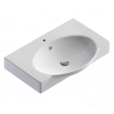 Раковина Sanita Lux Infinity (INF65SLWB01KR) (65 см) с кронштейнами и полотенцедержателем 5