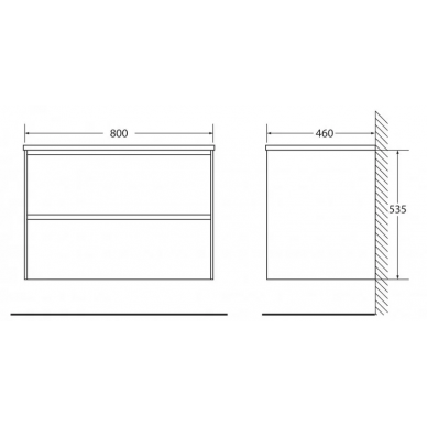 Тумба для ванной Belbagno Pietra 80 (Polissandro) 1
