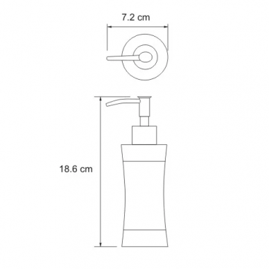 Дозатор для жидкого мыла Wasserkraft Wern K-7500 (K-7599) черный 2