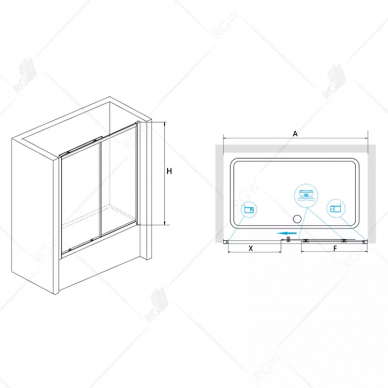Шторка для ванной RGW Screens SC-42 (150 см) 2
