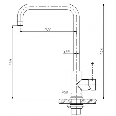 Смеситель для кухни BelBagno (BB-LAM03A-IN) сатин 1