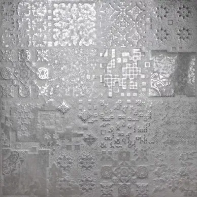 Rendering Silver Decor Lappato 59.55x59.55 0