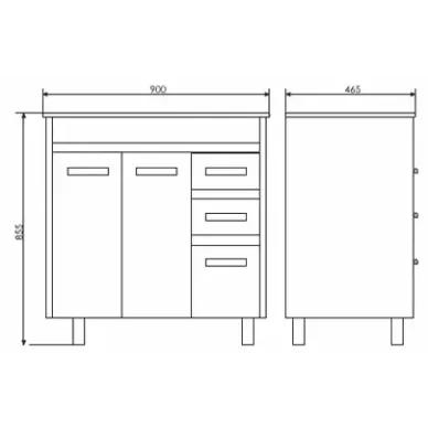 Тумба для ванной Comforty Марио-90 (90x85.5x46.5 см), сосна лоредо 8