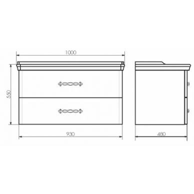 Тумба для ванной Comforty Неаполь-100 (100x55x48 см), белый глянцевый 6