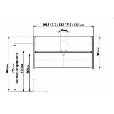 Тумба для ванной Sanvit Бруно-2 (120 см) (палитра цветов) 6