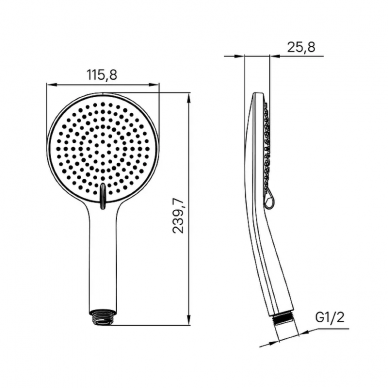 Ручной душ Iddis Optima Home (OPH3F0Gi18) графит 5