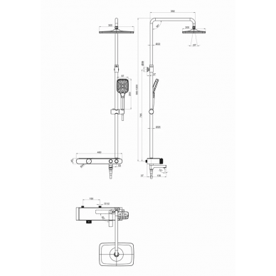 Душевая система Cersanit Vivo (64089) (с термостатом) 9