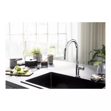 Смеситель для кухни Hansgrohe Aqittura M91 210 1j  (76803000) (выдвижной излив) с подключением к фильтру питьевой воды 1