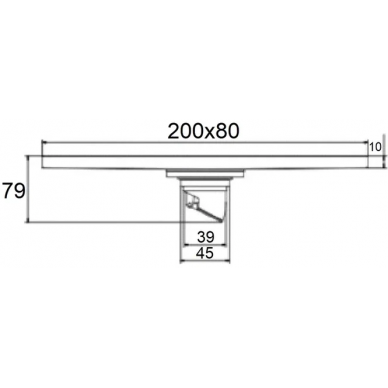 Трап для душа Orange (TR01-009ni) (20x8 см), никель матовый 1