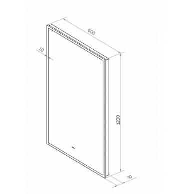 Зеркало Art&Max Sorrento (AM-Sor-600-1200-DS-F) (60x120 см) бесконтактный сенсор с LED подсветкой 6