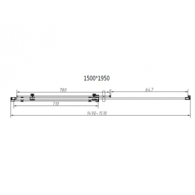 Душевой уголок Vincea Como-N (VSR-4CN9015CL) 150х90х195 см, профиль хром/стекло прозрачное 5