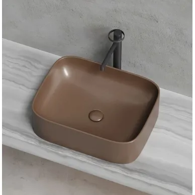 Раковина накладная Ceramicanova Element (CN6052MDB) (50.5 см) темно коричневая матовая 5