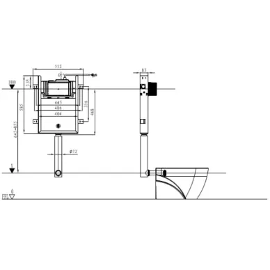 Инсталляция Welt Wasser AMBERG 404 + MERZBACH 002 MT-BL + Amberg RD-MT CR в комплекте с напольным унитазом, безободковый, с сидением микролифт 6