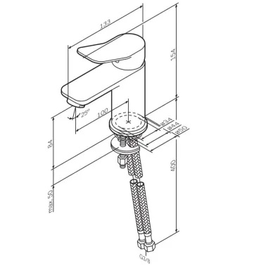Смеситель для раковины AM.PM X-Joy F85A02199 золото 9