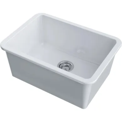 Мойка кухонная Omoikiri Torishima 67-U/I-WH Glossy 4993866 67x48 см, белая глянцевая 0