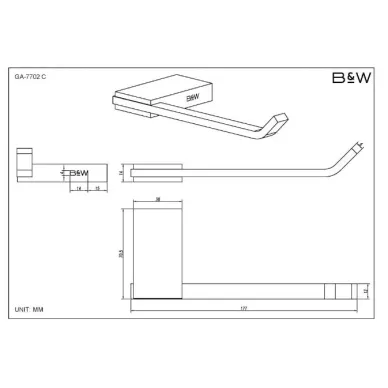 Набор аксессуаров для ванной комнаты Black & White Gravity GA-7720C хром 8