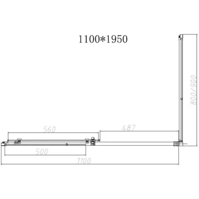 Душевой уголок Vincea Slim-N VSR-4SN8011CLG 110х80х195 см, профиль золото/стекло прозрачное 2